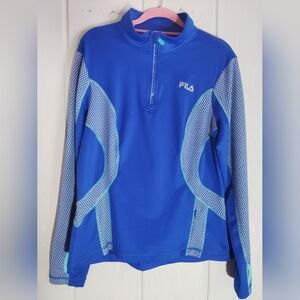 LIKE NEW!! FILA Sport Running, 1/4 Zip Performance Pull Over. Size L